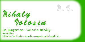 mihaly volosin business card